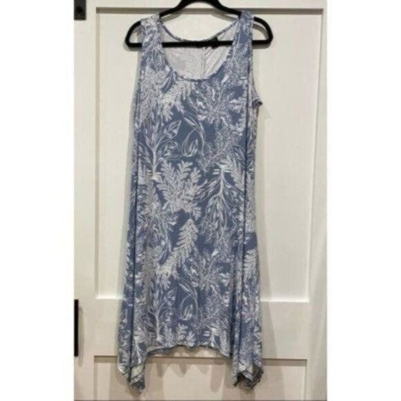 Tahari Print‎ Sleeveless Asymmetrical Dress - Size 1X - Picture 1 of 8